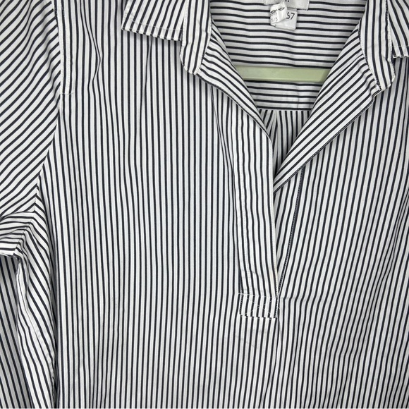 J. Crew Re-Imagined Women’s popover Tunic White &Black Striped MP - Picture 2 of 7